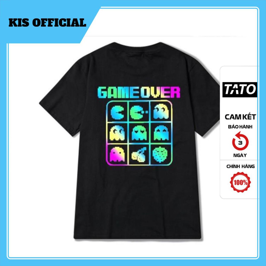 Áo Thun Unisex Hình Game Over Phản Quang 7 Màu Form Rộng Thời Trang Nam Nữ Phong Cách Hàn Quốc [KIS OFFICIAL]